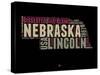 Nebraska Word Cloud 1-NaxArt-Stretched Canvas