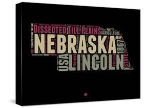 Nebraska Word Cloud 1-NaxArt-Stretched Canvas