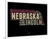 Nebraska Word Cloud 1-NaxArt-Framed Art Print