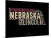 Nebraska Word Cloud 1-NaxArt-Mounted Art Print