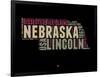 Nebraska Word Cloud 1-NaxArt-Framed Art Print