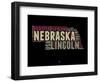 Nebraska Word Cloud 1-NaxArt-Framed Art Print