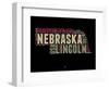 Nebraska Word Cloud 1-NaxArt-Framed Art Print