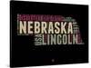 Nebraska Word Cloud 1-NaxArt-Stretched Canvas