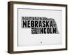 Nebraska Word Cloud 2-NaxArt-Framed Art Print