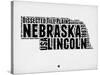 Nebraska Word Cloud 2-NaxArt-Stretched Canvas