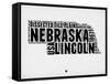 Nebraska Word Cloud 2-NaxArt-Framed Stretched Canvas