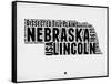 Nebraska Word Cloud 2-NaxArt-Framed Stretched Canvas