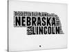 Nebraska Word Cloud 2-NaxArt-Stretched Canvas