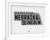 Nebraska Word Cloud 2-NaxArt-Framed Art Print