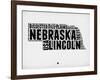 Nebraska Word Cloud 2-NaxArt-Framed Art Print