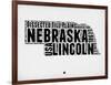 Nebraska Word Cloud 2-NaxArt-Framed Art Print