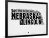 Nebraska Word Cloud 2-NaxArt-Framed Art Print