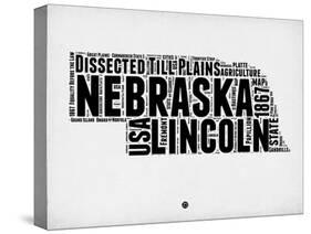 Nebraska Word Cloud 2-NaxArt-Stretched Canvas