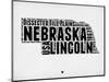 Nebraska Word Cloud 2-NaxArt-Mounted Art Print