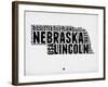 Nebraska Word Cloud 2-NaxArt-Framed Art Print