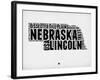 Nebraska Word Cloud 2-NaxArt-Framed Art Print