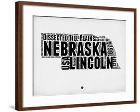 Nebraska Word Cloud 2-NaxArt-Framed Art Print