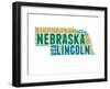 Nebraska Word Cloud Map-NaxArt-Framed Art Print