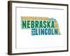 Nebraska Word Cloud Map-NaxArt-Framed Art Print