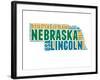 Nebraska Word Cloud Map-NaxArt-Framed Art Print