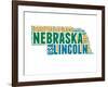 Nebraska Word Cloud Map-NaxArt-Framed Art Print