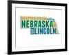 Nebraska Word Cloud Map-NaxArt-Framed Art Print