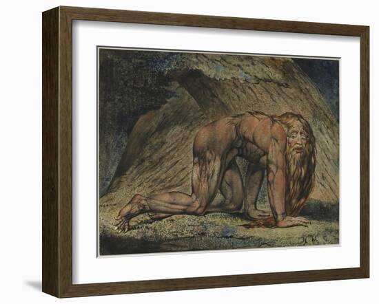 Nebuchadnezzar, 1795-William Blake-Framed Giclee Print