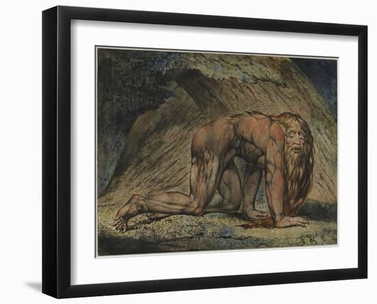 Nebuchadnezzar, 1795-William Blake-Framed Giclee Print