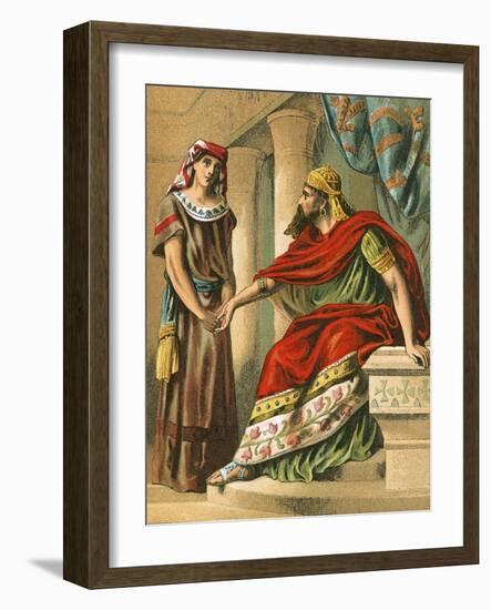 Nebuchadnezzar Commanding Daniel to Interpret the Dream-English-Framed Giclee Print