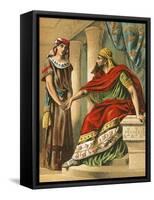 Nebuchadnezzar Commanding Daniel to Interpret the Dream-English-Framed Stretched Canvas