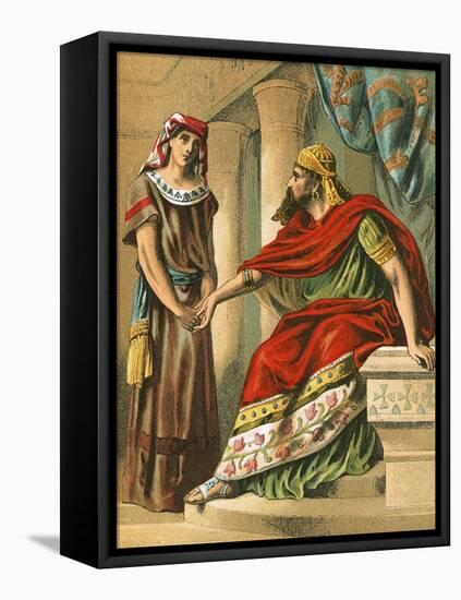 Nebuchadnezzar Commanding Daniel to Interpret the Dream-English-Framed Stretched Canvas