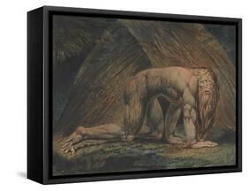 Nebuchadnezzar-William Blake-Framed Stretched Canvas