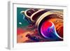 Nebula Wave-null-Framed Art Print