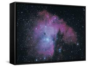 Nebula-Digital Vision.-Framed Stretched Canvas