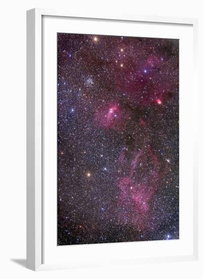 Nebulosity around the Open Cluster Messier 52, Including the Bubble Nebula-null-Framed Photographic Print