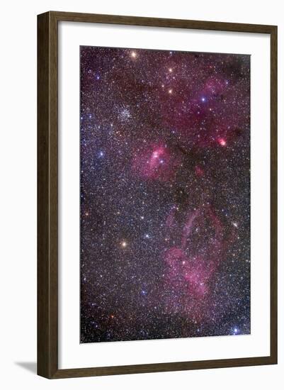 Nebulosity around the Open Cluster Messier 52, Including the Bubble Nebula-null-Framed Photographic Print
