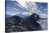 Nebulous Sea in Wetterstein Range, View of West Ridge of the Schüsselkarspitze on Hohe Wand and Obe-Rolf Roeckl-Stretched Canvas