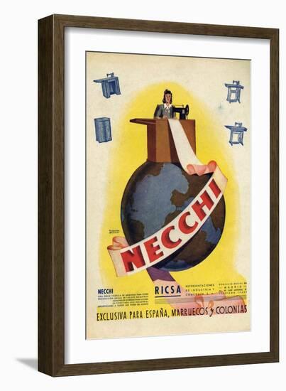 Necchi, Magazine Advertisement, Spain, 1942-null-Framed Giclee Print