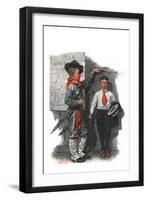 "Necessary Height", June 16,1917-Norman Rockwell-Framed Giclee Print