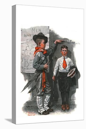 "Necessary Height", June 16,1917-Norman Rockwell-Stretched Canvas