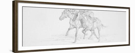 Neck and Neck Sketch-Michael Jackson-Framed Giclee Print