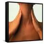 Neck Massage: Hands of Woman During Self-massage-Phil Jude-Framed Stretched Canvas