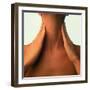 Neck Massage: Hands of Woman During Self-massage-Phil Jude-Framed Premium Photographic Print