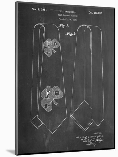 Neck Tie Patent-null-Mounted Art Print
