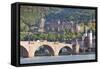 Neckar River with Karl Theodor Bridge-Markus-Framed Stretched Canvas