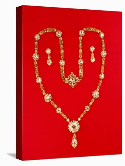 Necklace by Tiffany and Co. New York, 1870 (Diamonds and Enamelled Gilt)-null-Stretched Canvas