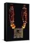 Necklace in Desert Amber, Coral, Shells and Silver Enamel, Morocco-null-Framed Stretched Canvas
