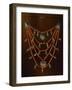 Necklace in Gold-Plated Silver, Coral, Pearls and Gems from Uzbekistan-null-Framed Giclee Print