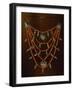 Necklace in Gold-Plated Silver, Coral, Pearls and Gems from Uzbekistan-null-Framed Giclee Print